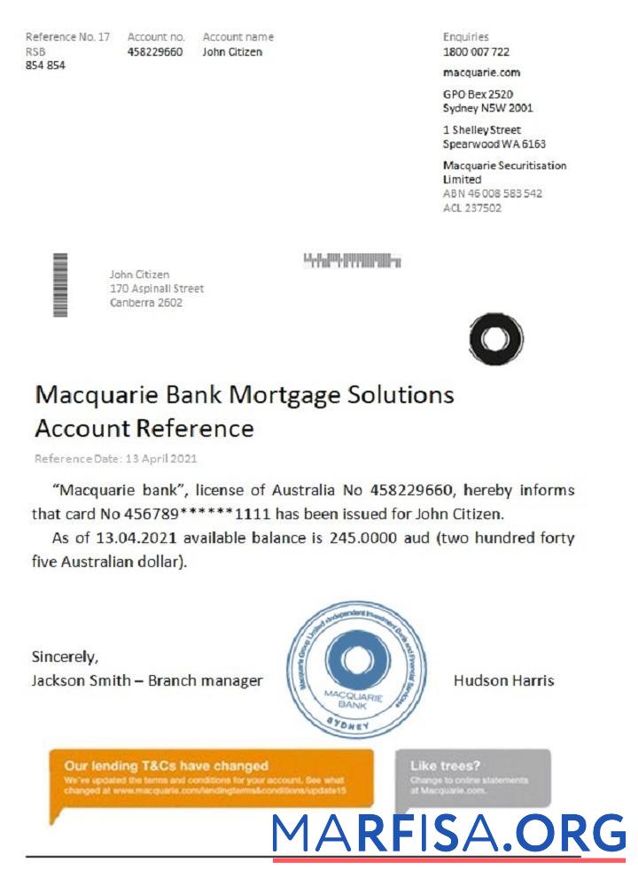 Realistic Australia Macquarie reference download for verification